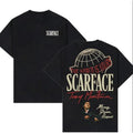 FEEGO Scarface Men's 2-Sided Graphic Tee - 100% Pure Cotton Shortsleeve Round Neck Top, The World is Yours Tony Montana Design, Men's Clothing for Movie Fans, Good Graphic Tees Streetwear Casual Gift for Him Menswear Tshirt